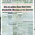 Volkish Beobachter:  Hitler's Prophecy speech 1-30-1939