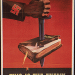 Propaganda Poster of Nazis Stabbing the Bible