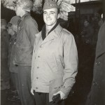 Capt. Airosa da Silva of the Brazilian Expeditionary Force after being awarded the Bronze Star by Gen. Mark Clark.16 November 1944. Gift in Memory of William F. Caddell Sr., 2007.048