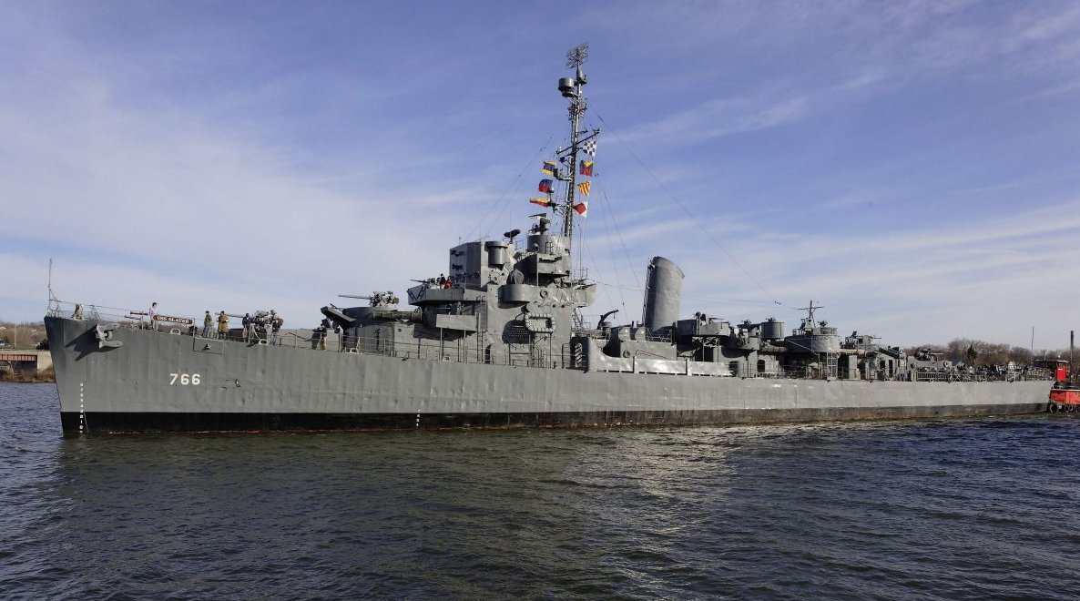 USS Slater DE-766  postcard US Navy warship destroyer escort 