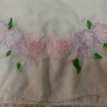Embroidered pillowcase. From the Collection of The National WWII Museum.