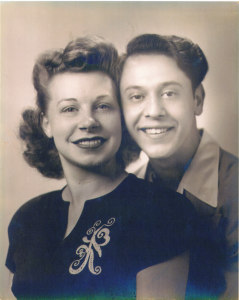 Verna and J.I. or "Jim" as she called him. When they met in California, J.I. had his initials JIM for Joseph Ignatius Monte sewn on his clothes. Verna thought it was for his name Jim and continued to call him that throughout their life together.