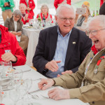 Blakey with Museum President and CEO Gordon H. “Nick” Mueller, and historian Donald Miller in Normandy during the 70th Anniversary of D-Day commemorations in June 2014.