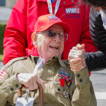 Blakey touring Normandy in June 2014.