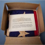 Murray Blum's burial flag in box. Gift of Robin Blum in Memory of Murray Blum, from the collection of The National WWII Museum, 2013.267.