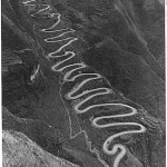 US Army engineers struggled to repair existing roads, like this section winding through the mountains in southeastern China, and link them with new routes being constructed in northern Burma. The National Archives and Records Administration.