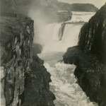 A waterfall in Iceland near Meeks base. From the collection of The National WWII Museum. 